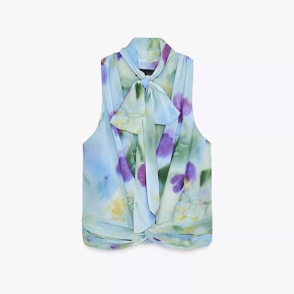 Zara Multicolor Sleeveless Blouse
